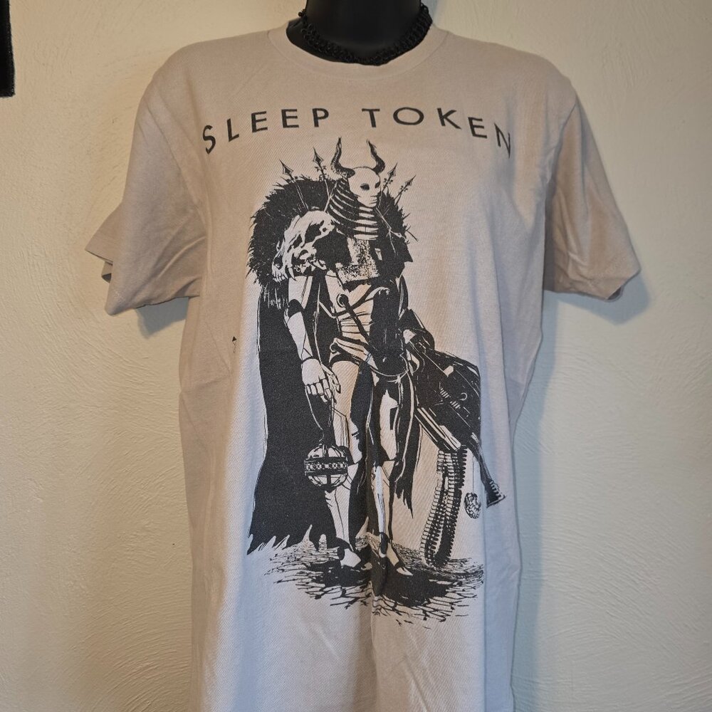Off White Sleep Token Graphic Band Tee - Size Medium